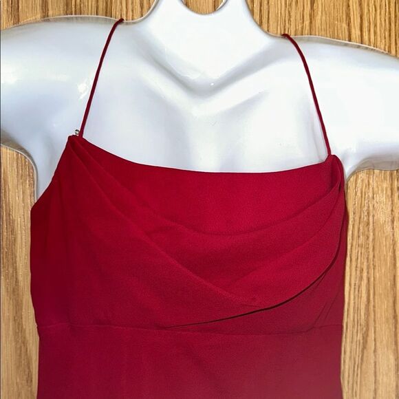 Michaelangelo Scarlet lined gown with scarf size 2 - Picture 4 of 9